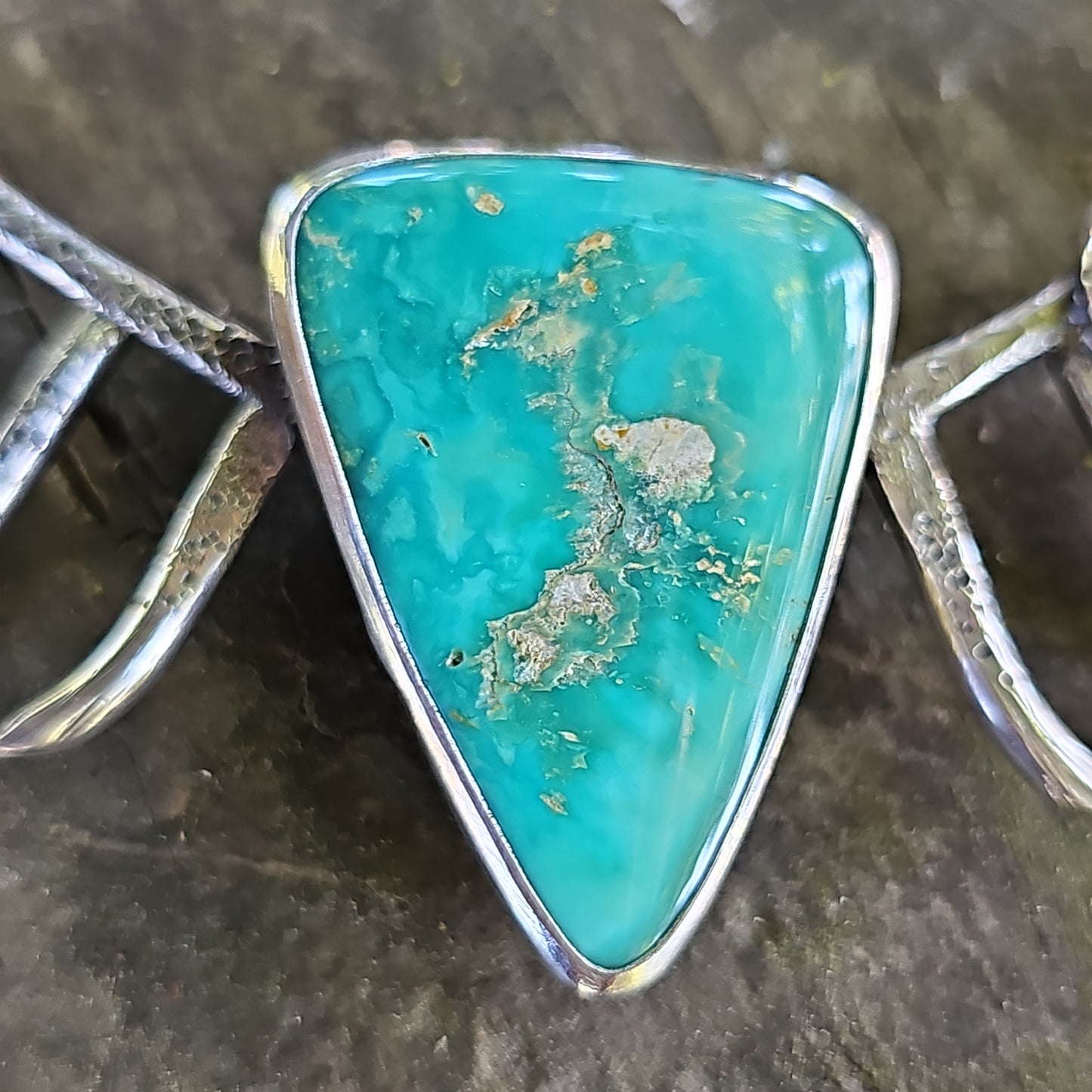 x ELK KINGWOMAN Statement Necklace - Handcrafted in Fine and Sterling Silver with Stone Mountain and Vintage Turquoise