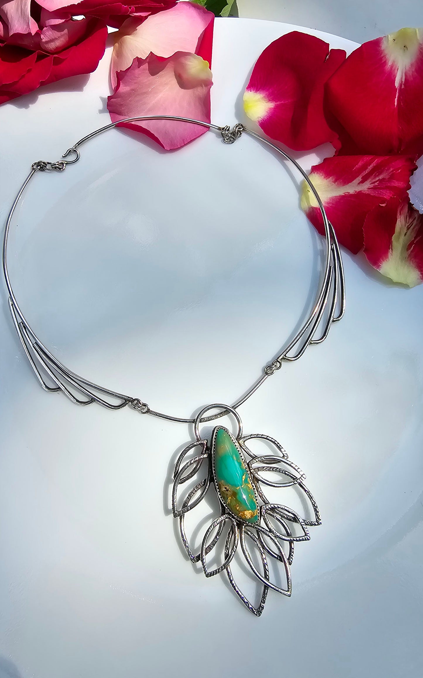 PLUMAGE Necklace - Stone Mountain Turquoise and Sterling Silver