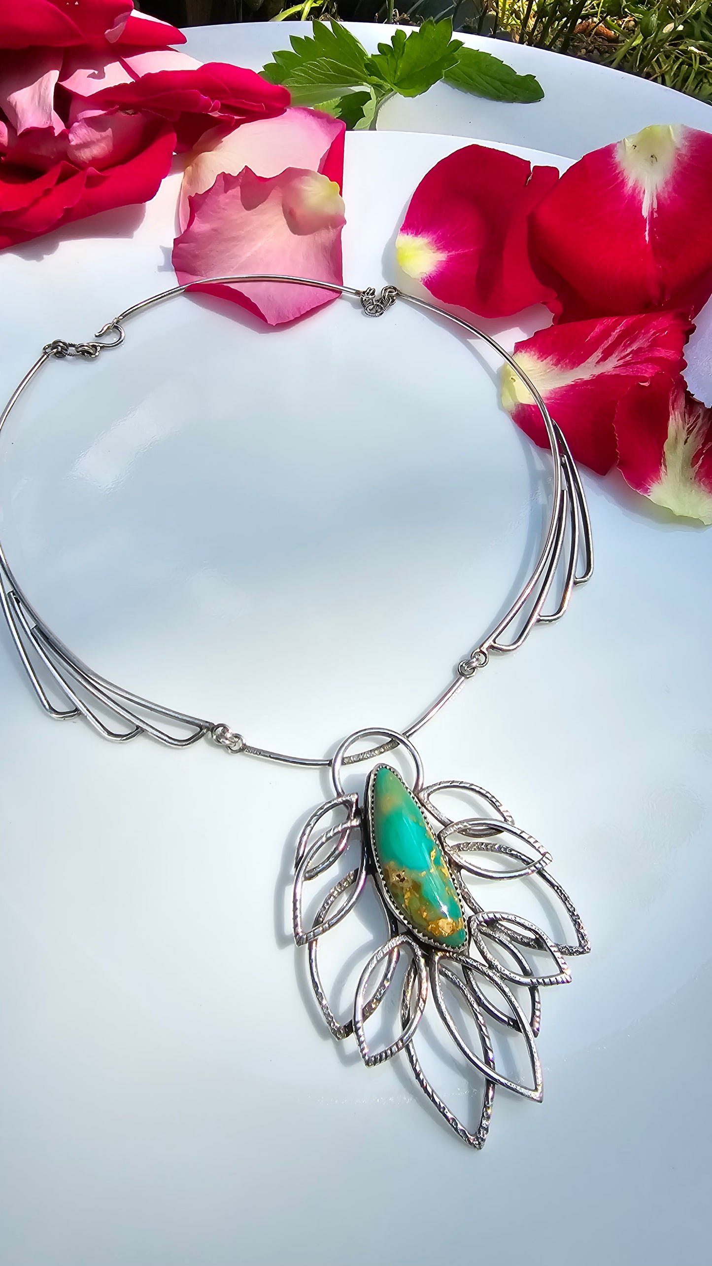 PLUMAGE Necklace - Stone Mountain Turquoise and Sterling Silver