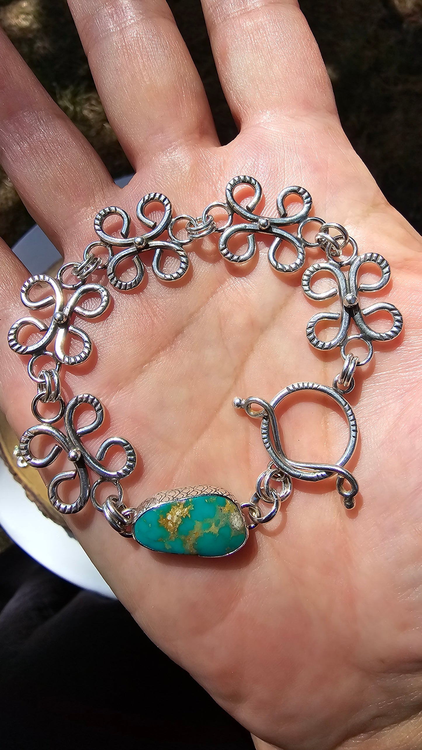 CHAINS KEEP US TOGETHER - Stone Mountain Turquoise and All Sterling Silver