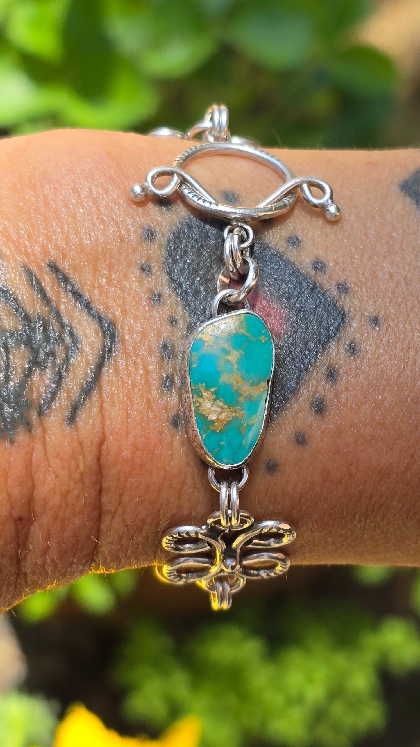 CHAINS KEEP US TOGETHER - Stone Mountain Turquoise and All Sterling Silver