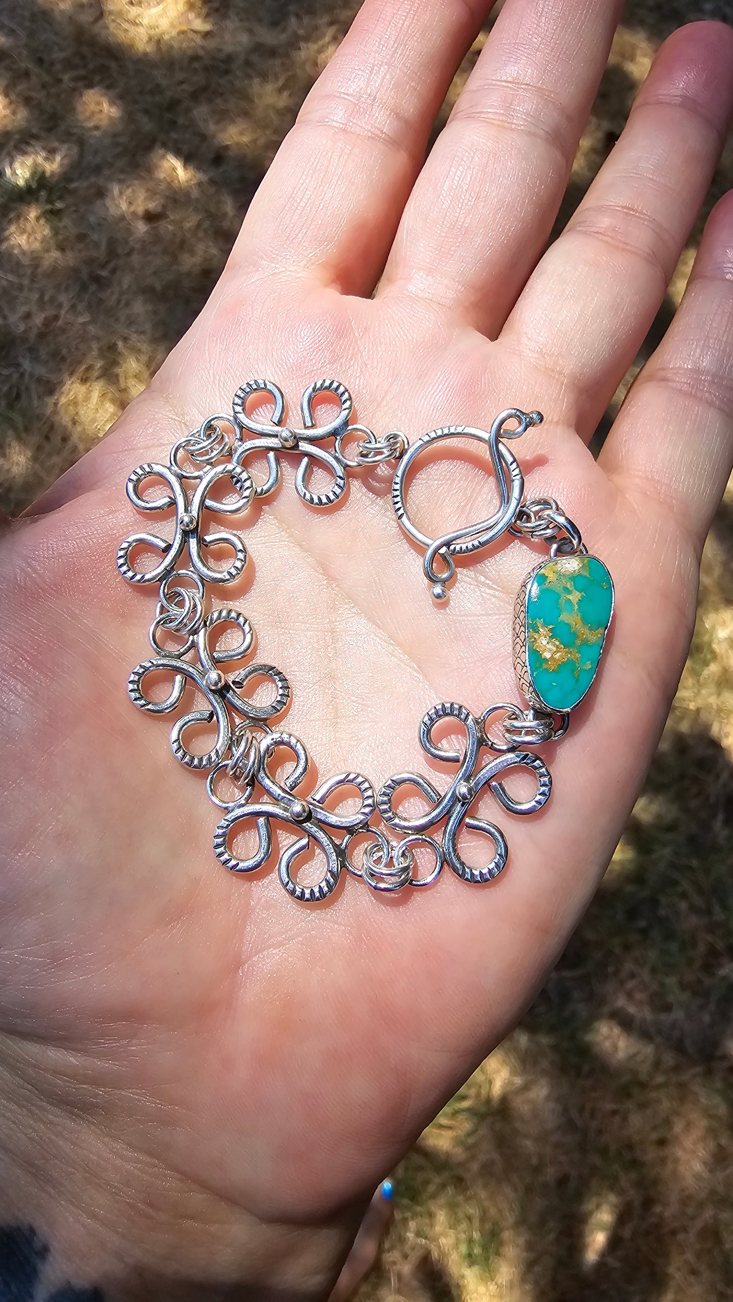 CHAINS KEEP US TOGETHER - Stone Mountain Turquoise and All Sterling Silver