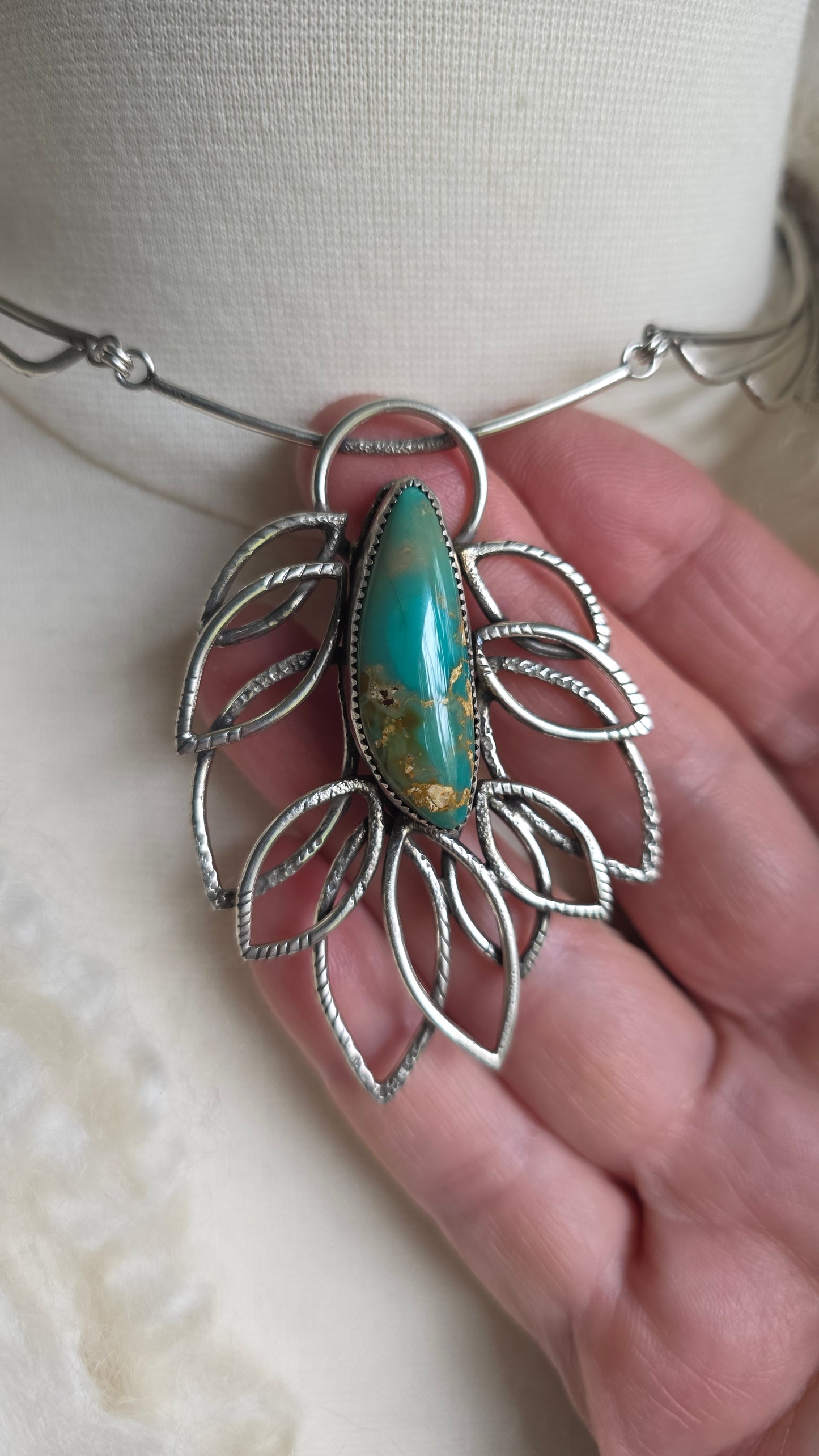 PLUMAGE Necklace - Stone Mountain Turquoise and Sterling Silver