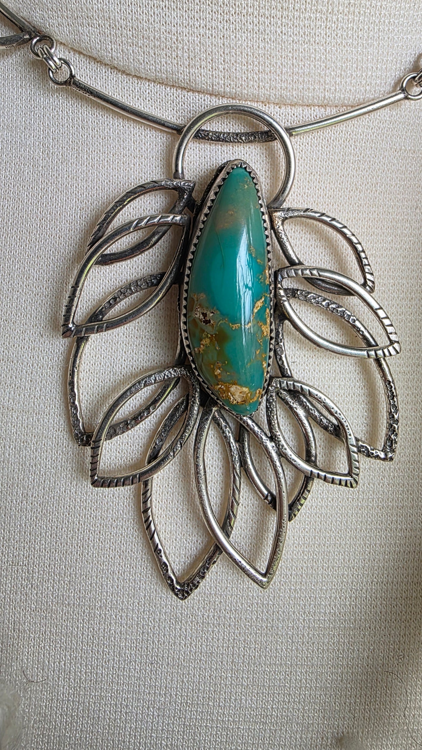 PLUMAGE Necklace - Stone Mountain Turquoise and Sterling Silver